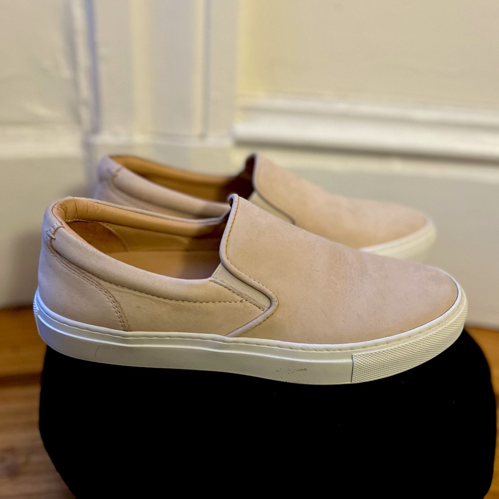 GREATS: NWOT Blush leather slide-on sneakers